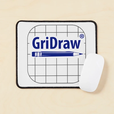 Produk mouse pad dengan desain GriDraw