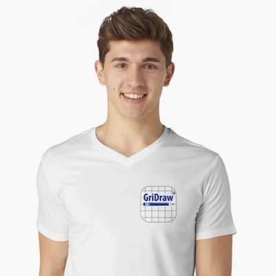 Kaos dengan desain logo GriDraw
